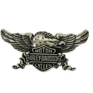 Harley-Davidson Silver and Black Belt Buckle